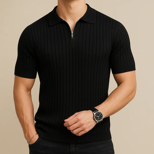 BLACK RIBBED